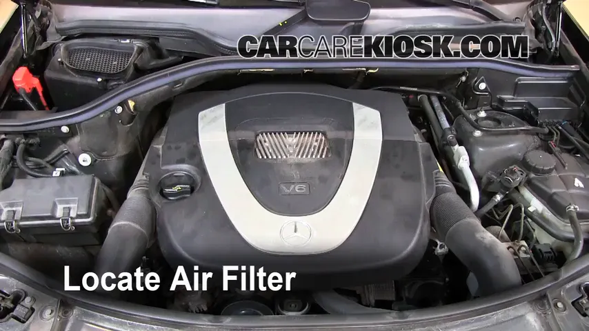 2007 Mercedes-Benz ML350 3.5L V6 Filtre à air (intérieur) Changement